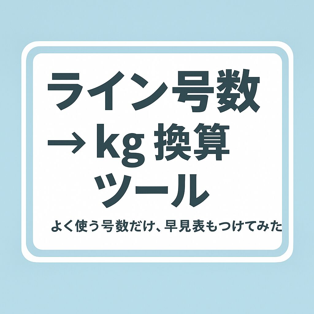 ライン号数と強度の関係を示すイメージ図（PE・ナイロン・フロロ対応）