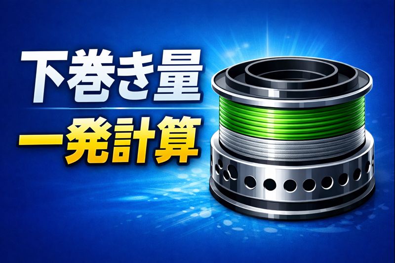 スプール表記から下巻き量を計算できるツールのイメージ