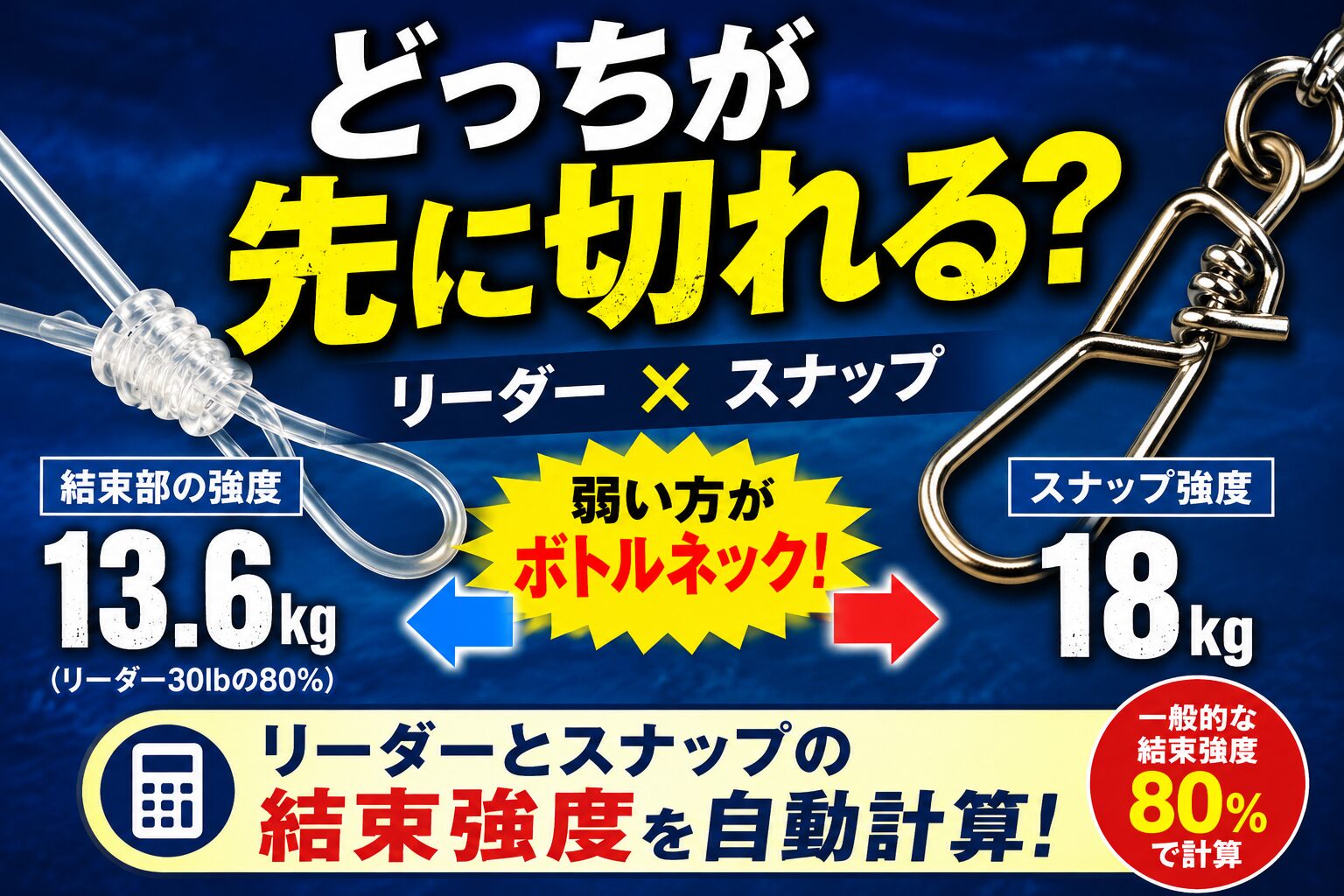 リーダーとスナップの結束強度を計算するツールのイメージ